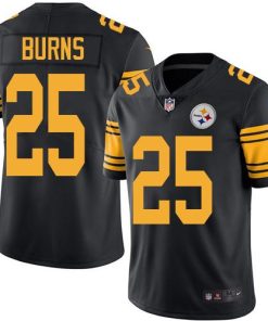 Nike Pittsburgh Steelers #25 Artie Burns Black Men's Stitched NFL Limited Rush Jersey Men's
