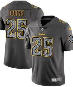 Nike Pittsburgh Steelers #25 Artie Burns Gray Static Men's Stitched NFL Vapor Untouchable Limited Jersey Men's
