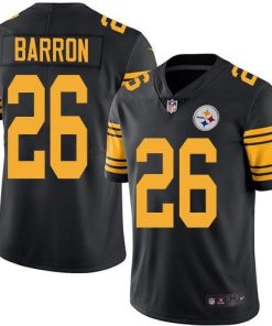 Nike Pittsburgh Steelers #26 Mark Barron Black Men's Stitched NFL Limited Rush Jersey Men's