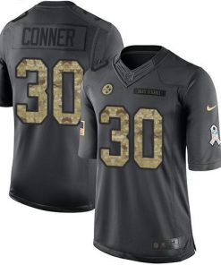 Nike Pittsburgh Steelers #30 James Conner Black Men's Stitched NFL Limited 2016 Salute to Service Jersey Men's