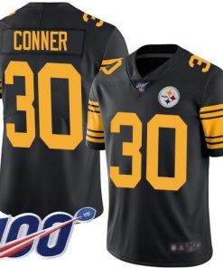 Nike Pittsburgh Steelers #30 James Conner Black Men's Stitched NFL Limited Rush 100th Season Jersey Men's