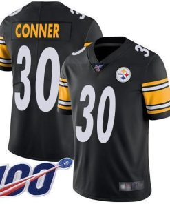 Nike Pittsburgh Steelers #30 James Conner Black Team Color Men's Stitched NFL 100th Season Vapor Limited Jersey Men's
