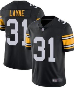 Nike Pittsburgh Steelers #31 Justin Layne Black Alternate Men's Stitched NFL Vapor Untouchable Limited Jersey Men's
