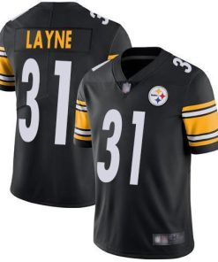 Nike Pittsburgh Steelers #31 Justin Layne Black Team Color Men's Stitched NFL Vapor Untouchable Limited Jersey Men's