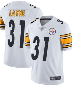 Nike Pittsburgh Steelers #31 Justin Layne White Men's Stitched NFL Vapor Untouchable Limited Jersey Men's