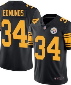 Nike Pittsburgh Steelers #34 Terrell Edmunds Black Men's Stitched NFL Limited Rush Jersey Men's