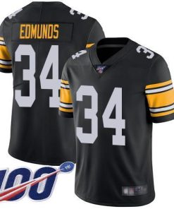 Nike Pittsburgh Steelers #34 Terrell Edmunds Black Alternate Men's Stitched NFL 100th Season Vapor Limited Jersey Men's