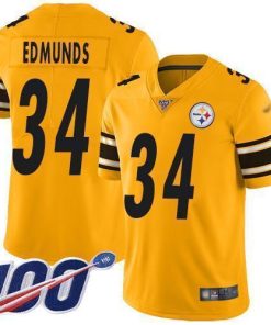 Nike Pittsburgh Steelers #34 Terrell Edmunds Gold Men's Stitched NFL Limited Inverted Legend 100th Season Jersey Men's