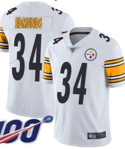 Nike Pittsburgh Steelers #34 Terrell Edmunds White Men's Stitched NFL 100th Season Vapor Limited Jersey Men's