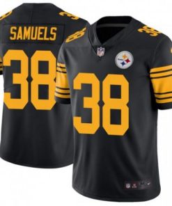 Nike Pittsburgh Steelers #38 Jaylen Samuels Black Men's Stitched NFL Limited Rush Jersey Men's