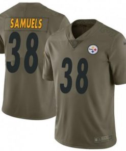 Nike Pittsburgh Steelers #38 Jaylen Samuels Olive Men's Stitched NFL Limited 2017 Salute to Service Jersey Men's