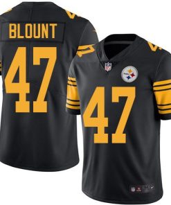 Nike Pittsburgh Steelers #47 Mel Blount Black Men's Stitched NFL Limited Rush Jersey Men's