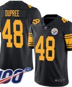 Nike Pittsburgh Steelers #48 Bud Dupree Black Men's Stitched NFL Limited Rush 100th Season Jersey Men's