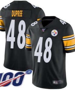 Nike Pittsburgh Steelers #48 Bud Dupree Black Team Color Men's Stitched NFL 100th Season Vapor Limited Jersey Men's