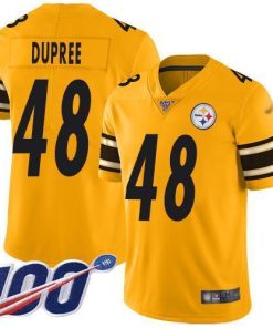 Nike Pittsburgh Steelers #48 Bud Dupree Gold Men's Stitched NFL Limited Inverted Legend 100th Season Jersey Men's