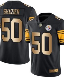 Nike Pittsburgh Steelers #50 Ryan Shazier Black Men's Stitched NFL Limited Gold Rush Jersey Men's