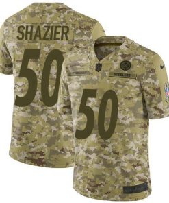 Nike Pittsburgh Steelers #50 Ryan Shazier Camo Men's Stitched NFL Limited 2018 Salute To Service Jersey Men's