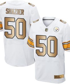 Nike Pittsburgh Steelers #50 Ryan Shazier White Men's Stitched NFL Elite Gold Jersey Men's