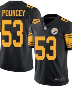 Nike Pittsburgh Steelers #53 Maurkice Pouncey Black Men's Stitched NFL Limited Rush Jersey Men's
