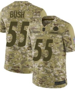 Nike Pittsburgh Steelers #55 Devin Bush Camo Men's Stitched NFL Limited 2018 Salute To Service Jersey Men's