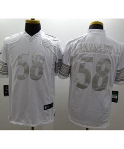 Nike Pittsburgh Steelers #58 Jack Lambert White Men's Stitched NFL Limited Platinum Jersey Men's
