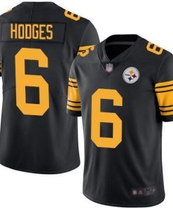 Nike Pittsburgh Steelers #6 Devlin Hodges Black Men's Stitched NFL Limited Rush Jersey Men's