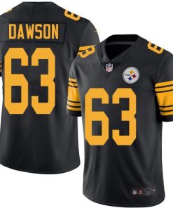 Nike Pittsburgh Steelers #63 Dermontti Dawson Black Men's Stitched NFL Limited Rush Jersey Men's