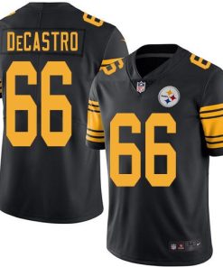 Nike Pittsburgh Steelers #66 David DeCastro Black Men's Stitched NFL Limited Rush Jersey Men's
