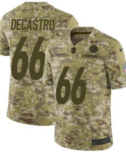 Nike Pittsburgh Steelers #66 David DeCastro Camo Men's Stitched NFL Limited 2018 Salute To Service Jersey Men's