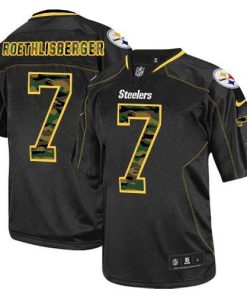 Nike Pittsburgh Steelers #7 Ben Roethlisberger Black Men's Stitched NFL Elite Camo Fashion Jersey Men's