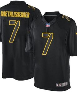 Nike Pittsburgh Steelers #7 Ben Roethlisberger Black Men's Stitched NFL Impact Limited Jersey Men's