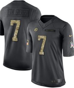 Nike Pittsburgh Steelers #7 Ben Roethlisberger Black Men's Stitched NFL Limited 2016 Salute to Service Jersey Men's
