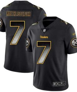 Nike Pittsburgh Steelers #7 Ben Roethlisberger Black Men's Stitched NFL Vapor Untouchable Limited Smoke Fashion Jersey Men's