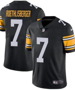 Nike Pittsburgh Steelers #7 Ben Roethlisberger Black Alternate Men's Stitched NFL Vapor Untouchable Limited Jersey Men's