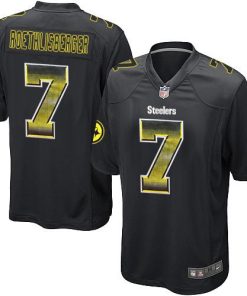 Nike Pittsburgh Steelers #7 Ben Roethlisberger Black Team Color Men's Stitched NFL Limited Strobe Jersey Men's