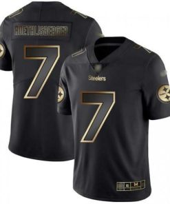 Nike Pittsburgh Steelers #7 Ben Roethlisberger Black/Gold Men's Stitched NFL Vapor Untouchable Limited Jersey Men's