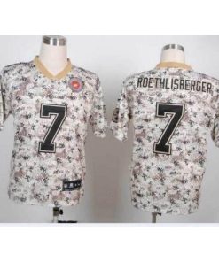 Nike Pittsburgh Steelers #7 Ben Roethlisberger Camo Men's Stitched NFL Elite USMC Jersey Men's