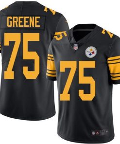 Nike Pittsburgh Steelers #75 Joe Greene Black Men's Stitched NFL Limited Rush Jersey Men's