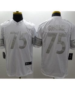Nike Pittsburgh Steelers #75 Joe Greene White Men's Stitched NFL Limited Platinum Jersey Men's