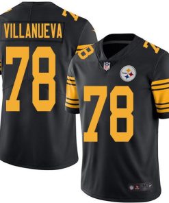 Nike Pittsburgh Steelers #78 Alejandro Villanueva Black Men's Stitched NFL Limited Rush Jersey Men's