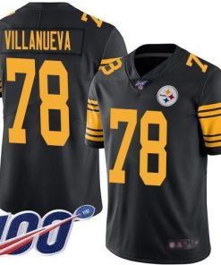 Nike Pittsburgh Steelers #78 Alejandro Villanueva Black Men's Stitched NFL Limited Rush 100th Season Jersey Men's