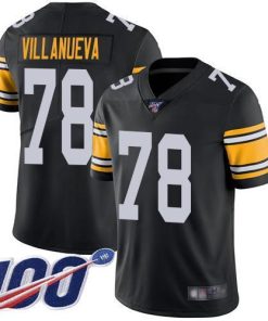 Nike Pittsburgh Steelers #78 Alejandro Villanueva Black Alternate Men's Stitched NFL 100th Season Vapor Limited Jersey Men's