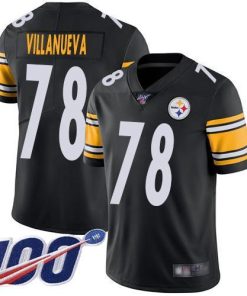Nike Pittsburgh Steelers #78 Alejandro Villanueva Black Team Color Men's Stitched NFL 100th Season Vapor Limited Jersey Men's