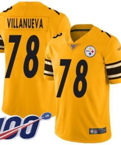 Nike Pittsburgh Steelers #78 Alejandro Villanueva Gold Men's Stitched NFL Limited Inverted Legend 100th Season Jersey Men's