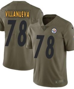 Nike Pittsburgh Steelers #78 Alejandro Villanueva Olive Men's Stitched NFL Limited 2017 Salute to Service Jersey Men's