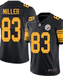 Nike Pittsburgh Steelers #83 Heath Miller Black Men's Stitched NFL Limited Rush Jersey Men's