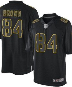 Nike Pittsburgh Steelers #84 Antonio Brown Black Men's Stitched NFL Impact Limited Jersey Men's