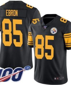 Nike Pittsburgh Steelers #85 Eric Ebron Black Men's Stitched NFL Limited Rush 100th Season Jersey Men's