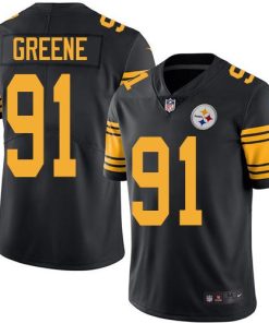 Nike Pittsburgh Steelers #91 Kevin Greene Black Men's Stitched NFL Limited Rush Jersey Men's
