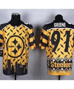 Nike Pittsburgh Steelers #91 Kevin Greene Gold Men's Stitched NFL Elite Noble Fashion Jersey Men's